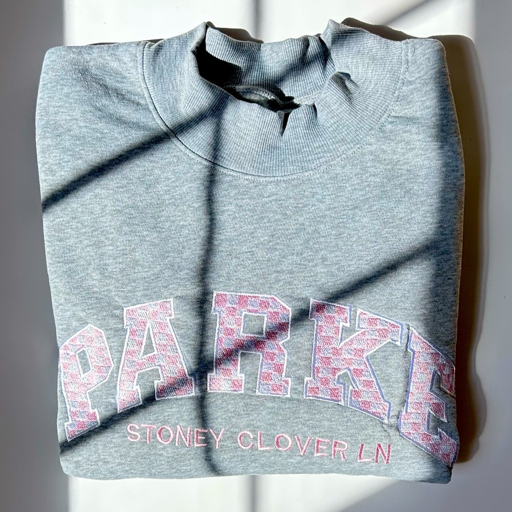 PARKE Stoney Clover Ln Mockneck Sweatshirt XL